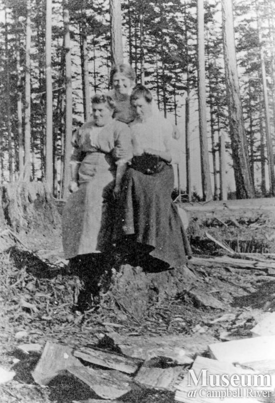 Three ladies at Cortes Island