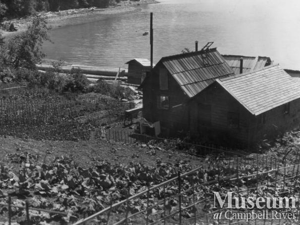 Schnarr family house at homestead up Bute Inlet Inlet, Schnarr Landing
