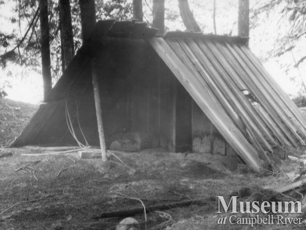 August Schnarr's trapping cabin at the head of Bute Inlet	