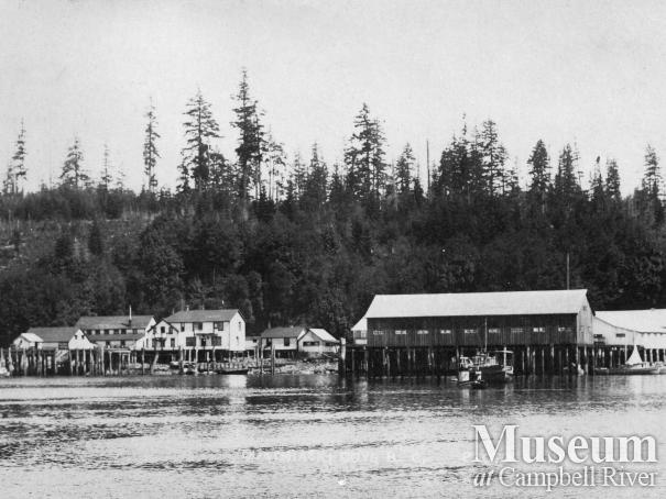 View of the Quathiaski Canning Co. operations, 1914.