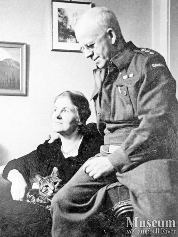 Reverend Alan Greene and his wife Gertrude at their home on Quadra Island