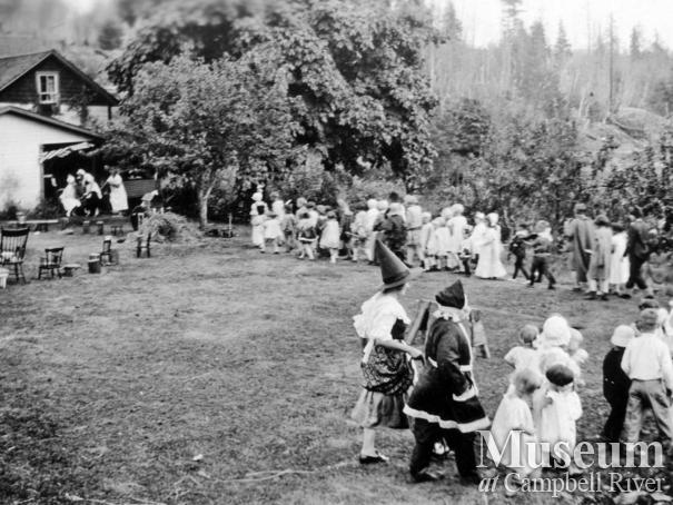 Children at the Mother Goose Day event held at Walker's place, Quadra Island