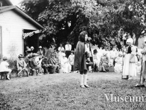 Children at the Mother Goose Day event held at Walker's place, Quadra Island
