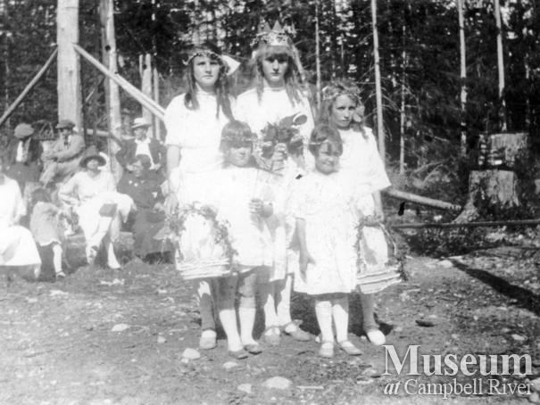 Cortes Island school group at May Day celebrations  