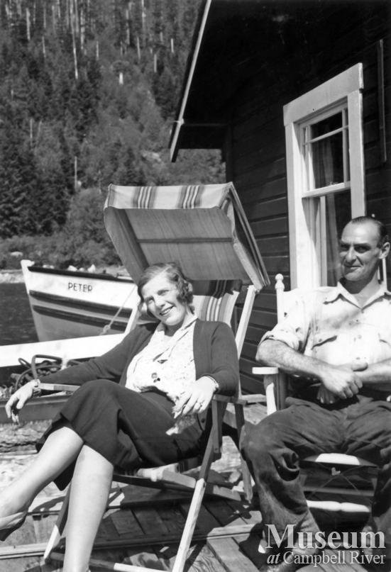 The "Percy Belsons" on the deck of their float house