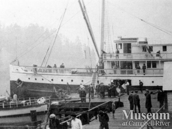 CPR boat the Princess Beatrice at the wharf at Quathiaski Cove, Quadra Island