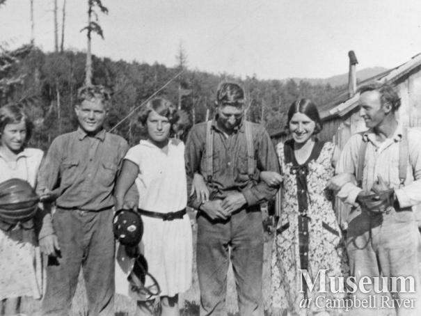 Hans and Kathinka Hansen's children at  Port Neville, B.C.