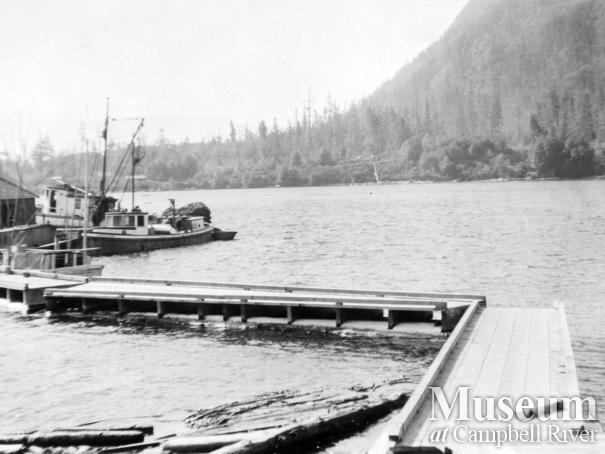 View of the wharf at Port Neville, B.C.