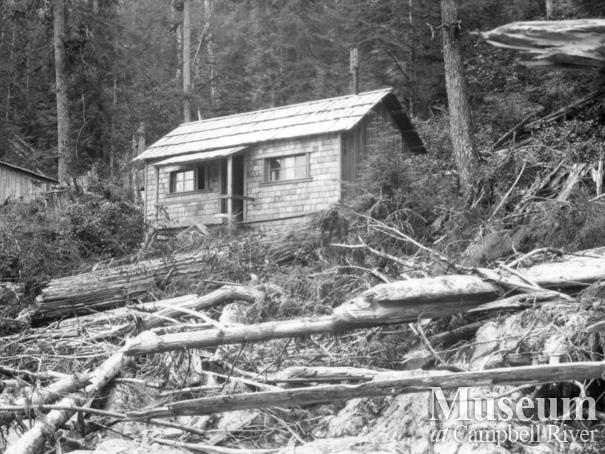 View of Schnarr  house at their homestead at Bute Inlet	